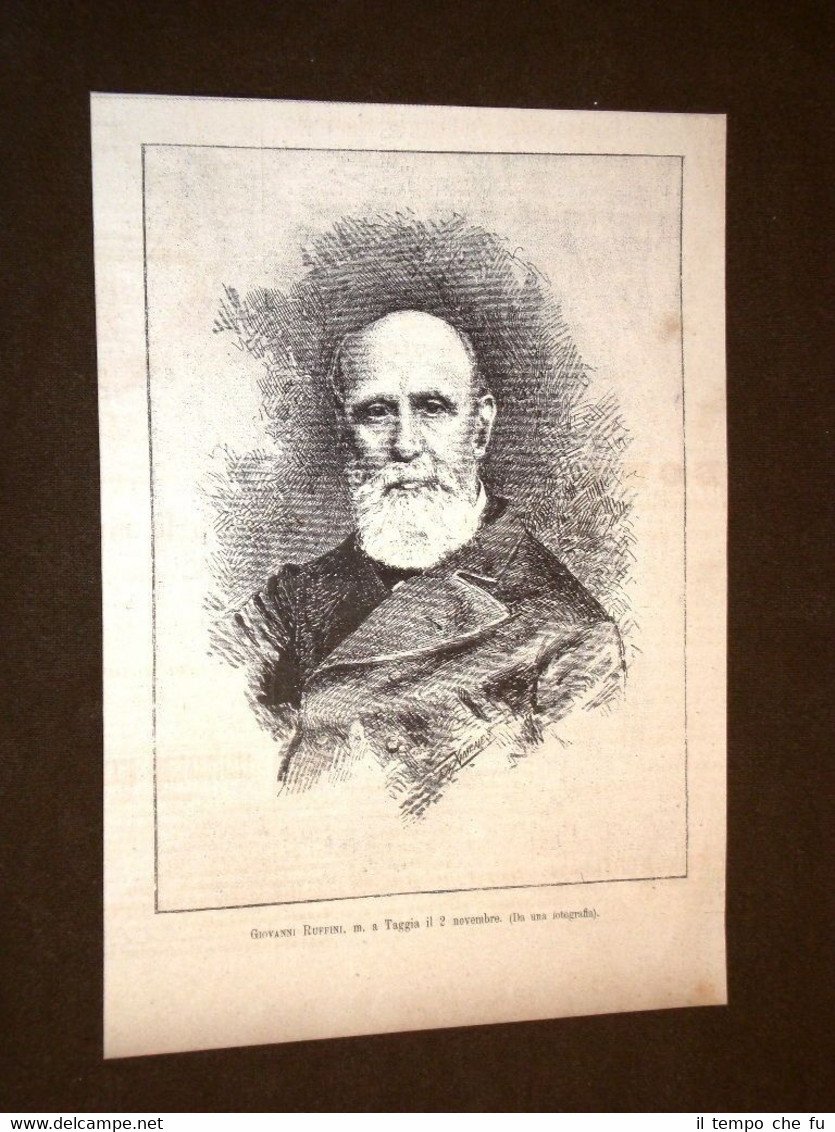 Giovanni Ruffini Morto a Taggia nel 1881
