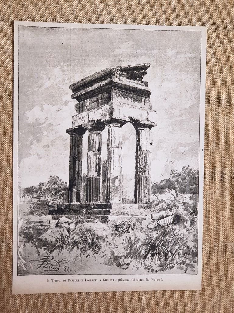 Girgenti o Agrigento nel 1881 Tempio di Castore e Polluce …