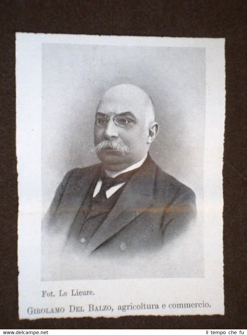 Girolamo Del Balzo Ministro dell'agricoltura e commercio nel 1903