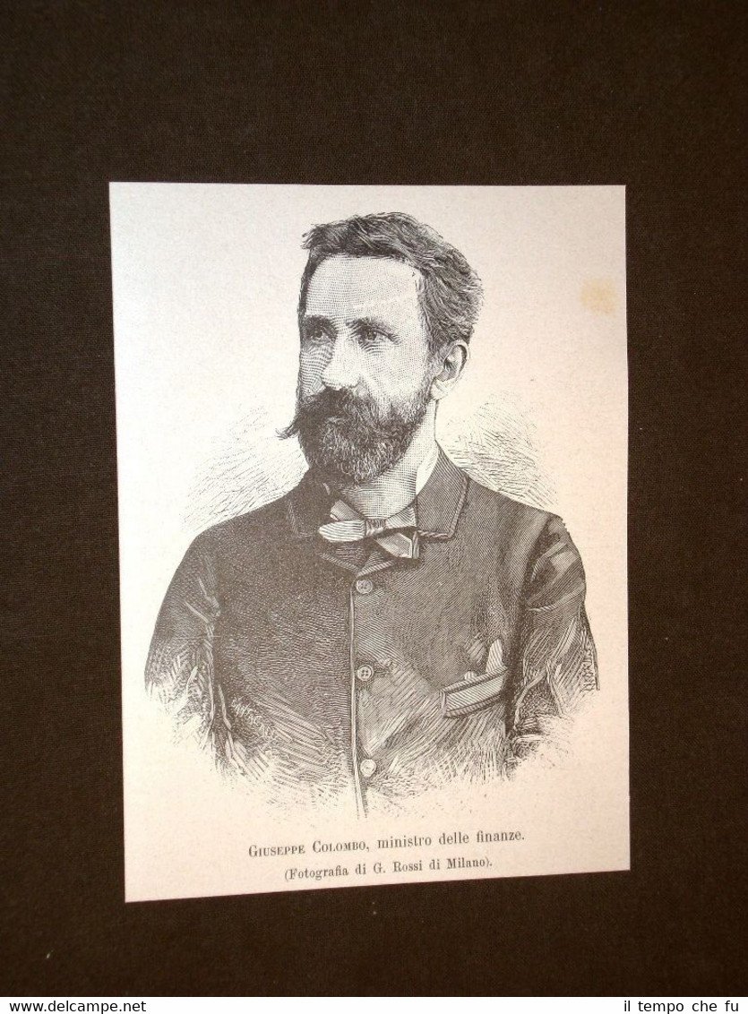 Giuseppe Colombo di Milano nel 1891 Ministro delle finanze