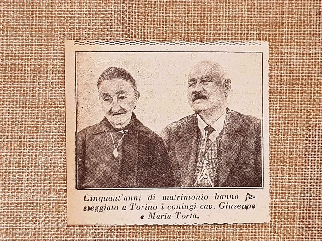 Giuseppe e Maria Torta nel 1930 50° matrimonio Torino