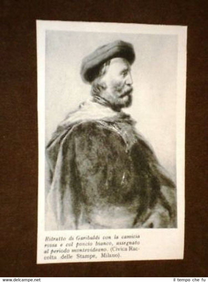 Giuseppe Garibaldi Camicia rossa e poncio bianco assegnato al periodo …
