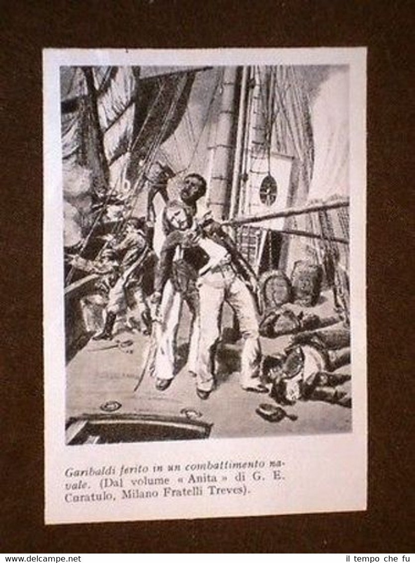 Giuseppe Garibaldi ferito in un combattimento navale