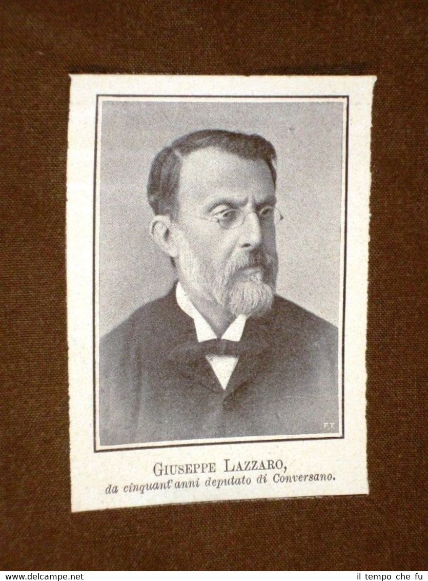 Giuseppe Lazzaro nel 1908 Deputato di Conversano da 50 anni