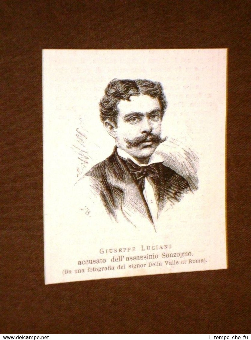 Giuseppe Luciani nel 1875 Accusato dell'assassinio Sonzogno | Immagine principale