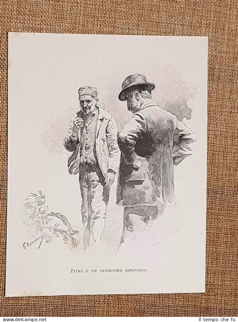 Giuseppe Pitrè in Sicilia con un venditore girovago nel 1897 …