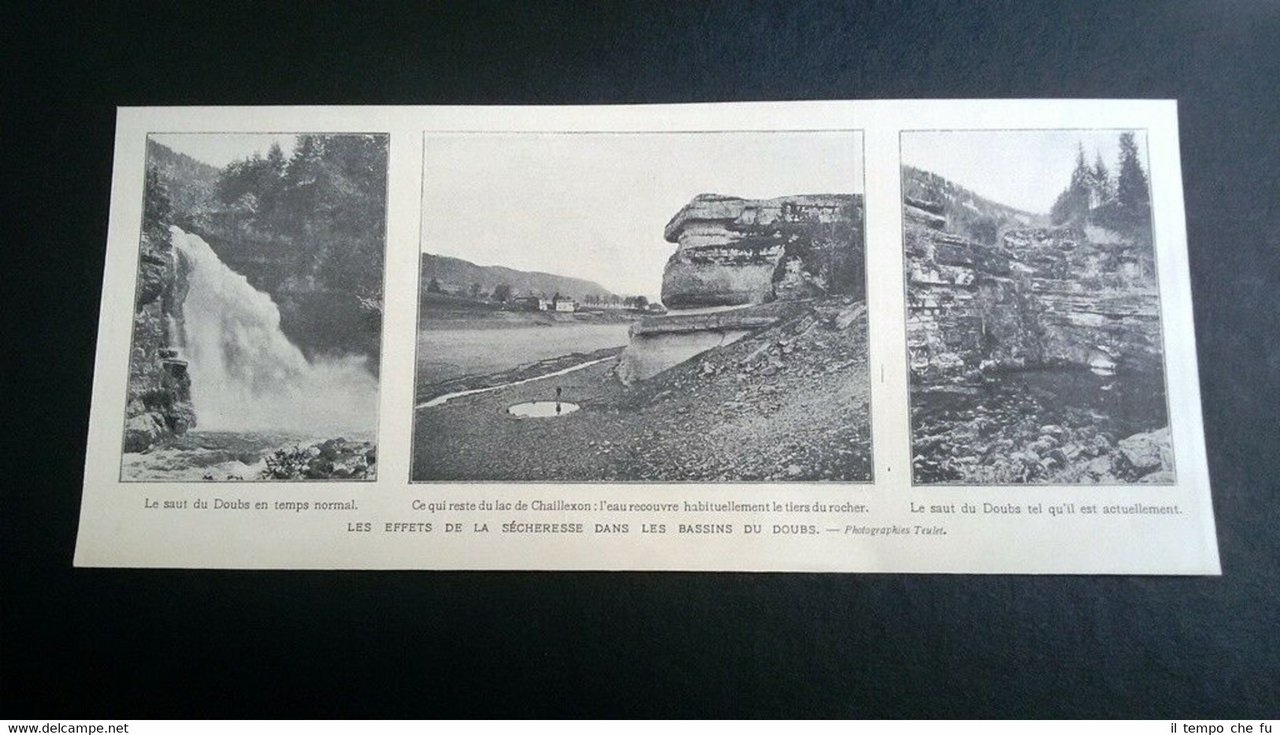 Gli effetti della siccità nei bacini del Doubs Stampa del … | Immagine principale