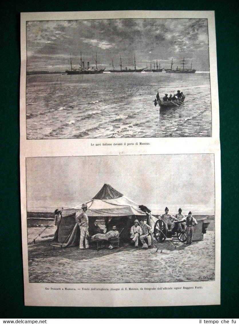 Gli Italiani a Massaua nel 1885 - tende d'artiglieria e …