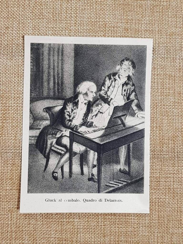 Gluck al Cembalo Quadro di Delacroix Pittura Romantica Musica Stampa …