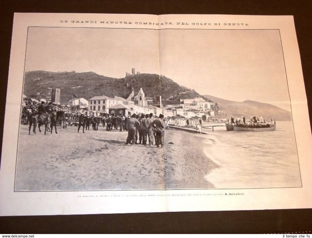 Golfo di Genova nel 1908 Grandi Manovre Sbarco a Noli …