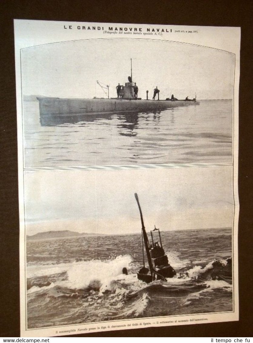 Golfo di Spezia nel 1908 Grandi manovre navali della Marina …