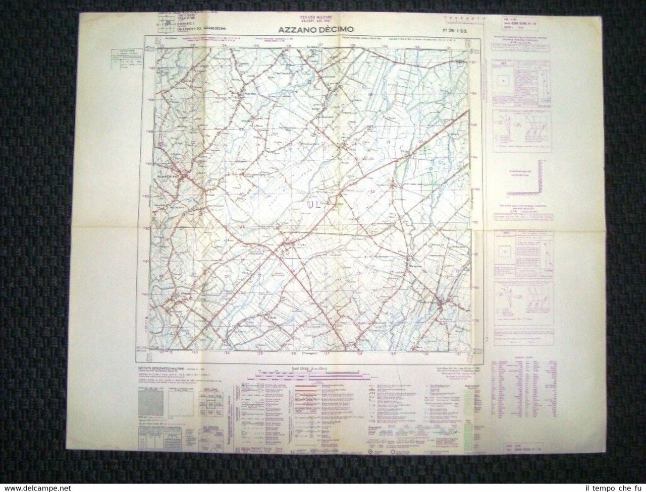 Grande carta topografica Azzano Decimo o Dassan Pordenone Friuli Dettagliata … | Immagine principale