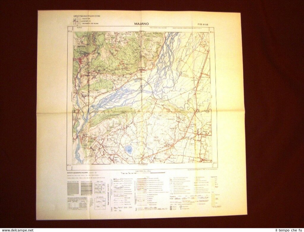 Grande carta topografica Majano o Maian Udine Friuli Dettagliatissima I.G.M. | Immagine principale