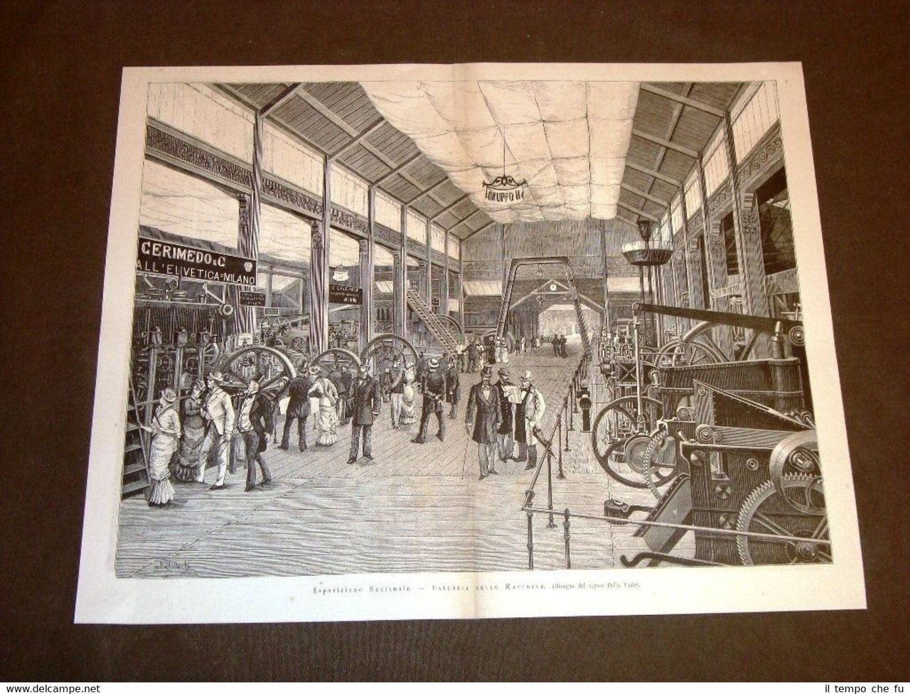 Grande stampa Esposizione Nazionale di Torino nel 1881 Galleria delle … | Immagine principale