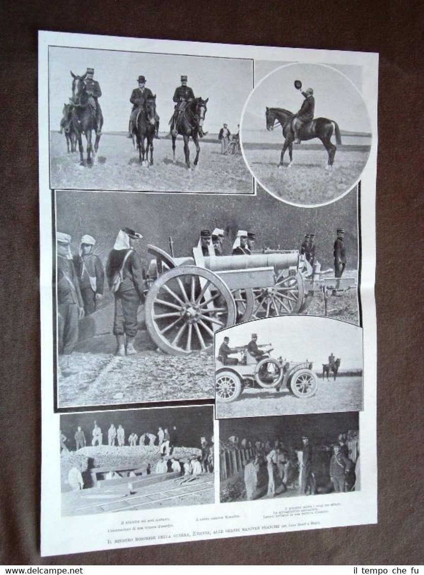Grandi manovre Francia nel 1906 Ministro della guerra Borghese Cannone … | Immagine principale
