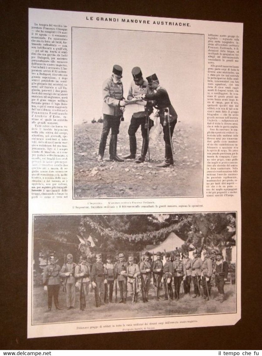Grandi manovre in Austria nel 1908 Francesco Giuseppe Ferdinando Varie …