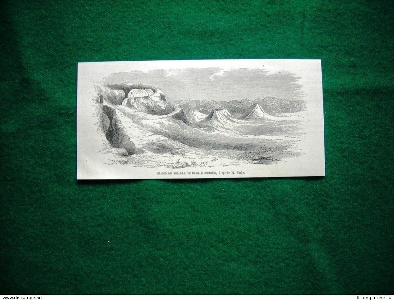 Gravure année 1860 salces ou volcans de boue à Membo … | Immagine principale
