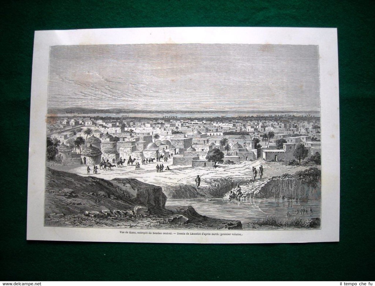 Gravure année 1860 vue de Kano, entrepot du Soudan central … | Immagine principale