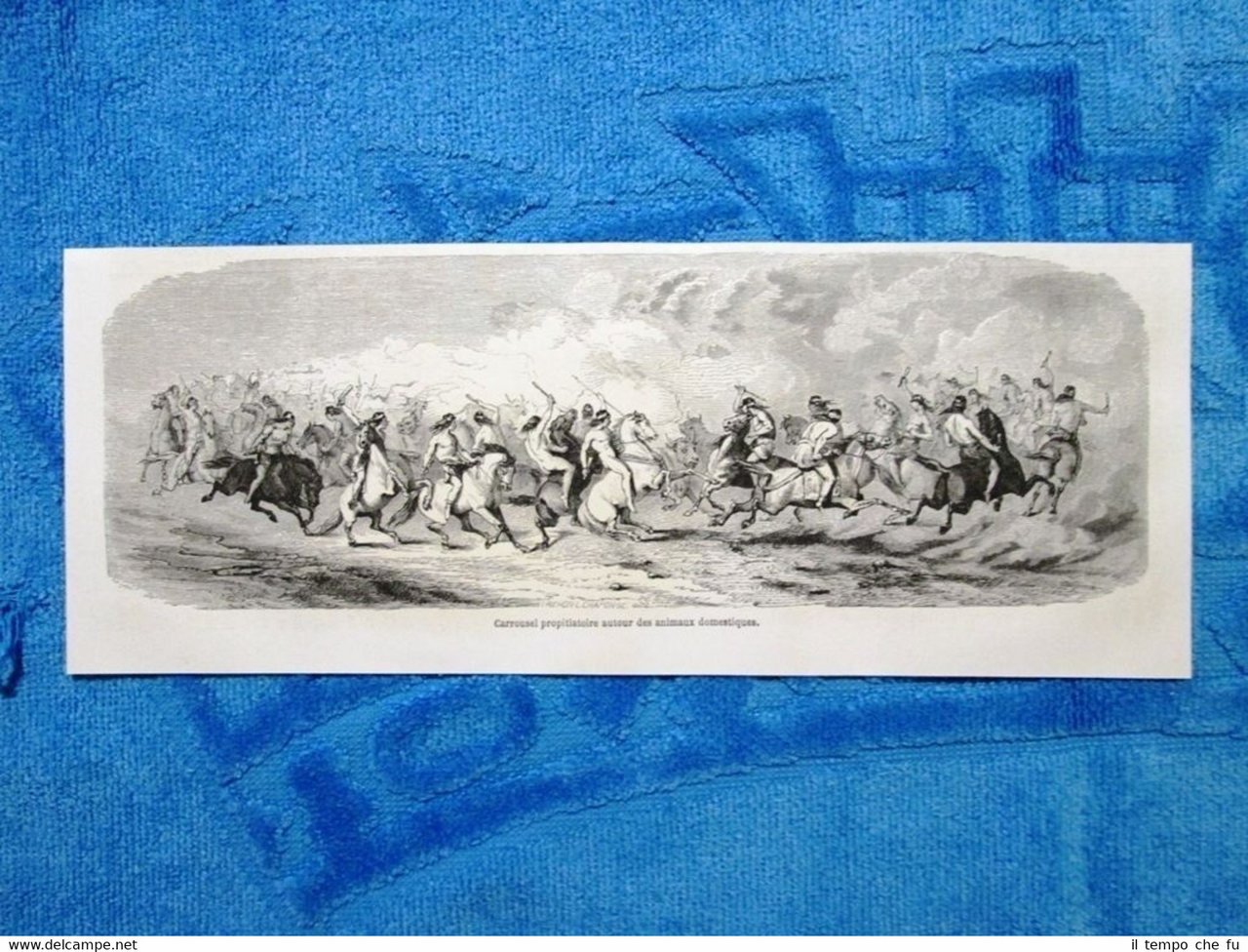 Gravure Année 1861 - Carrousel propitiatoire - Carosello propiziatorio-Patagonia