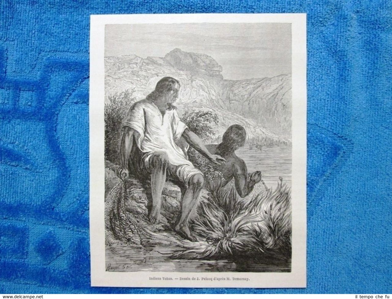 Gravure Année 1861 - Indiens Tobas - Indiani Tobas