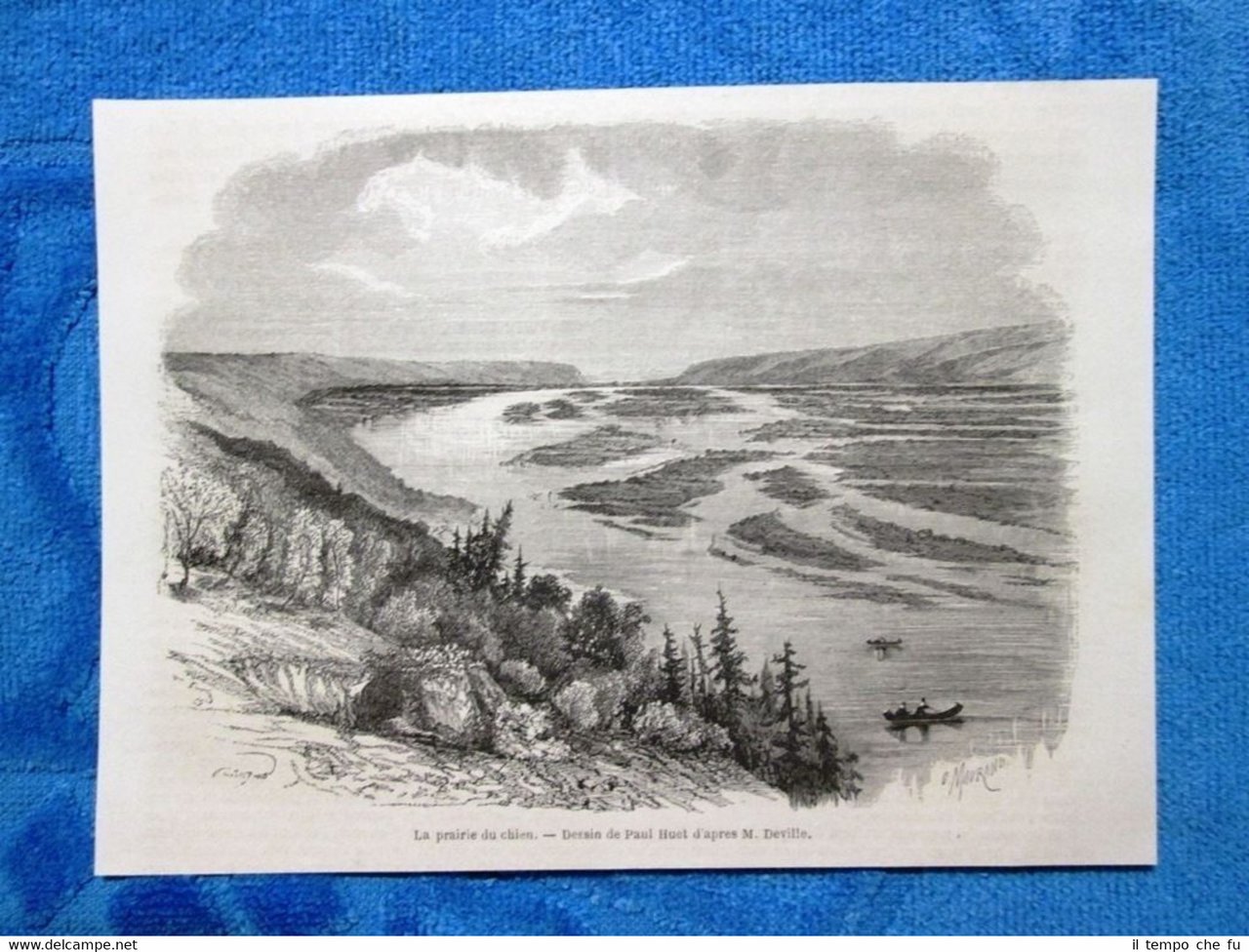 Gravure Année 1861 - La prairie du chien - La …