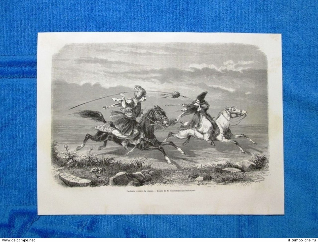 Gravure Année 1862 - Fantasia pendant la chasse - Fantasia …