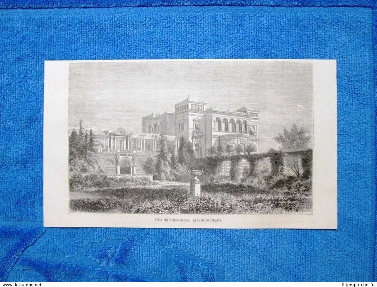 Gravure Année 1862 - Villa du Prince-Royal Stuttgart(Allemagne) - Stoccarda