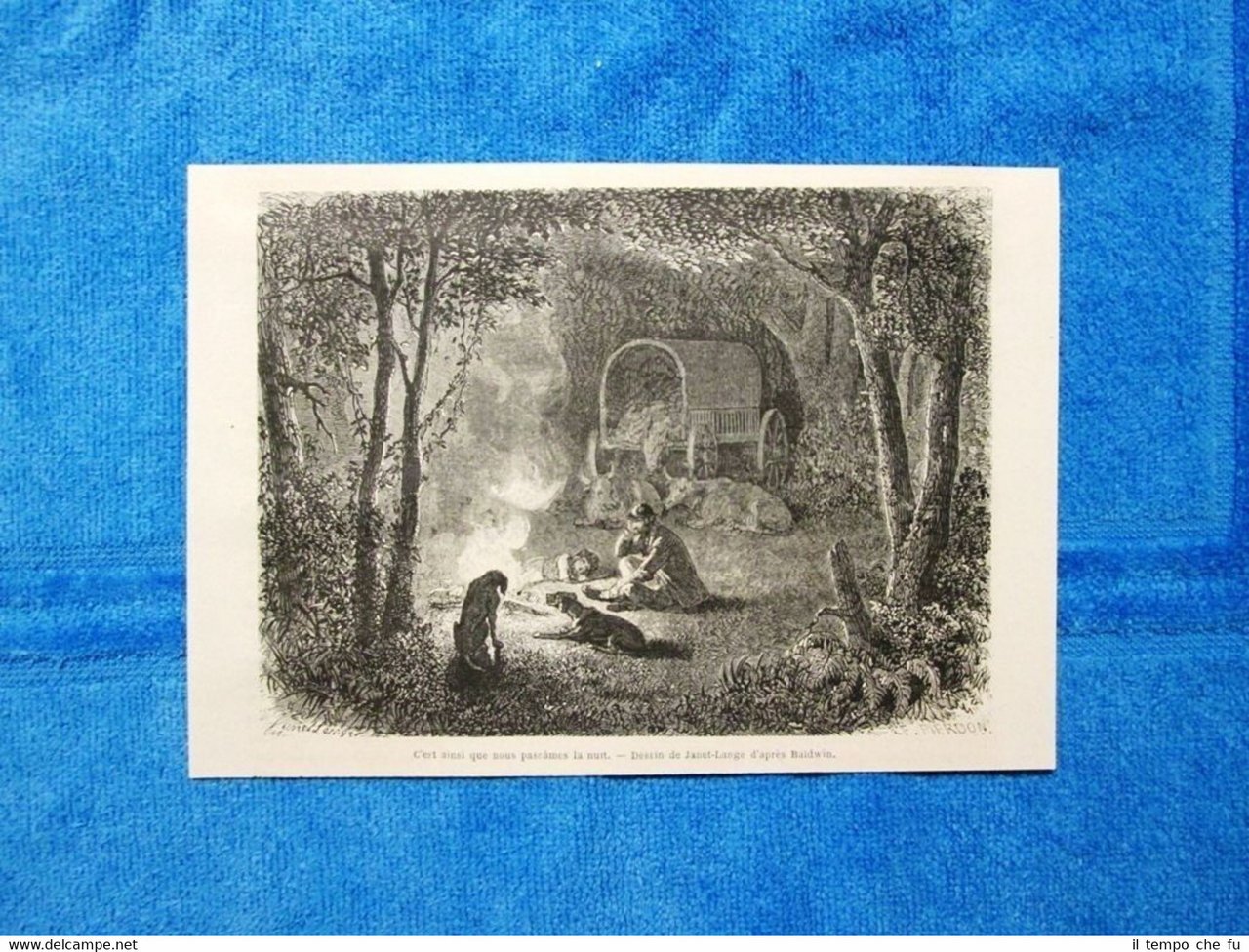 Gravure Année 1863 - C'est ainsi que nous passames a …