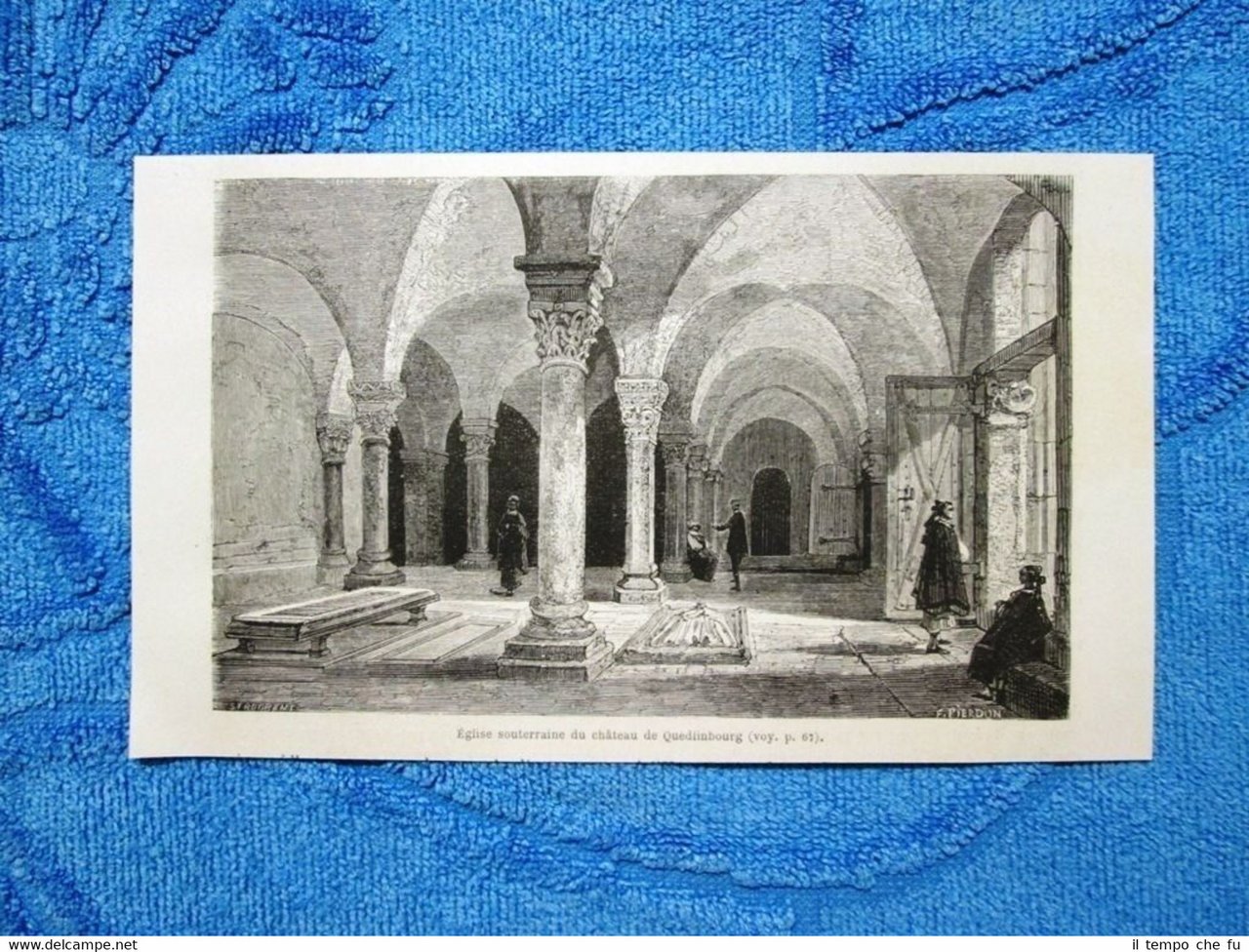 Gravure Année 1863 - Chateau de Quedlinburg (Allemagne)- Castello (Germania)