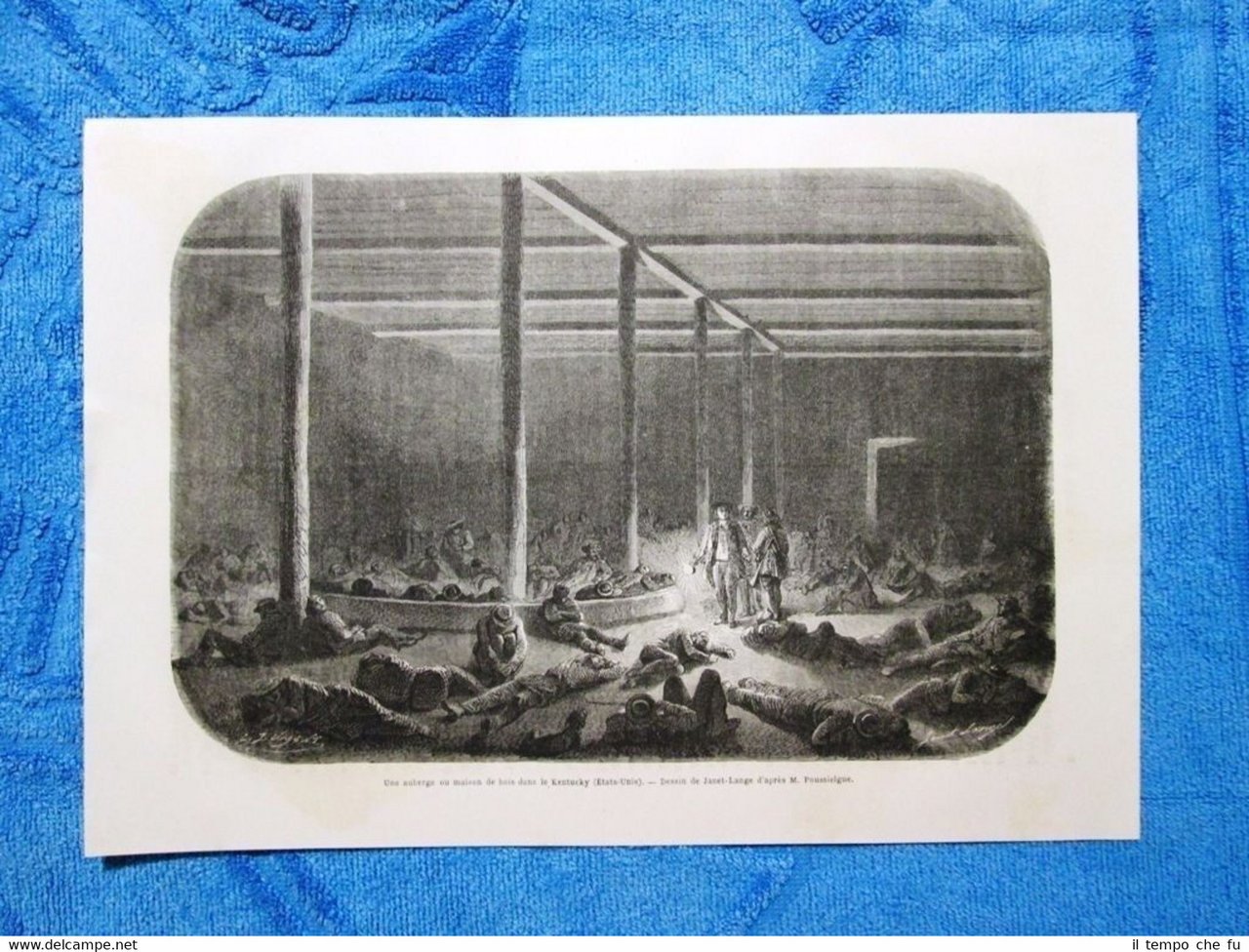 Gravure Année 1863 - Maison de bois, Kentucky (Etats-Unis) - … | Immagine principale