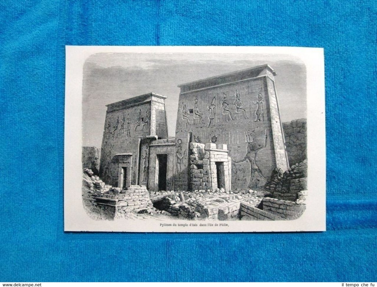 Gravure Année 1863 - Temple d'Isis (Ile de Philae) + …