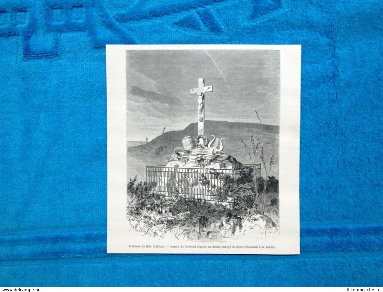 Gravure Année 1863 - Tombeau de Mlle Cristiani - Tomba …