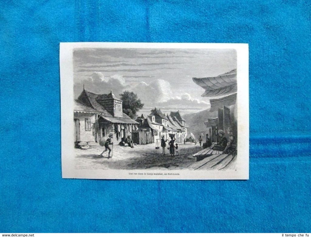 Gravure Année 1863 - Une rue dans le Camp malabar, … | Immagine principale