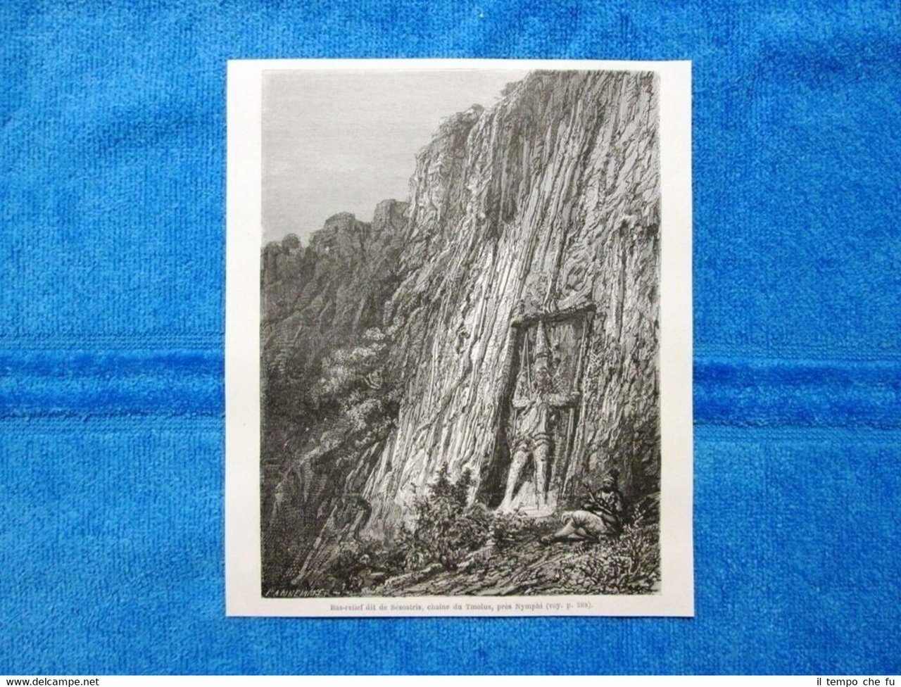 Gravure Année 1864 - Bas-relief de Sesostris + Ruines du …