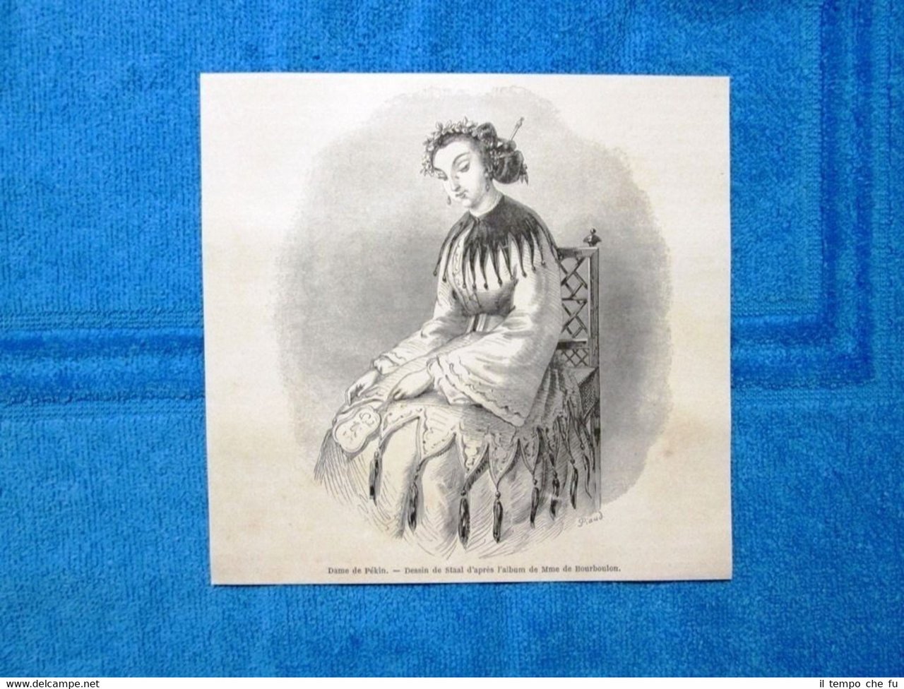 Gravure Année 1864 - Dame de Pékin (Chine) - Donna …