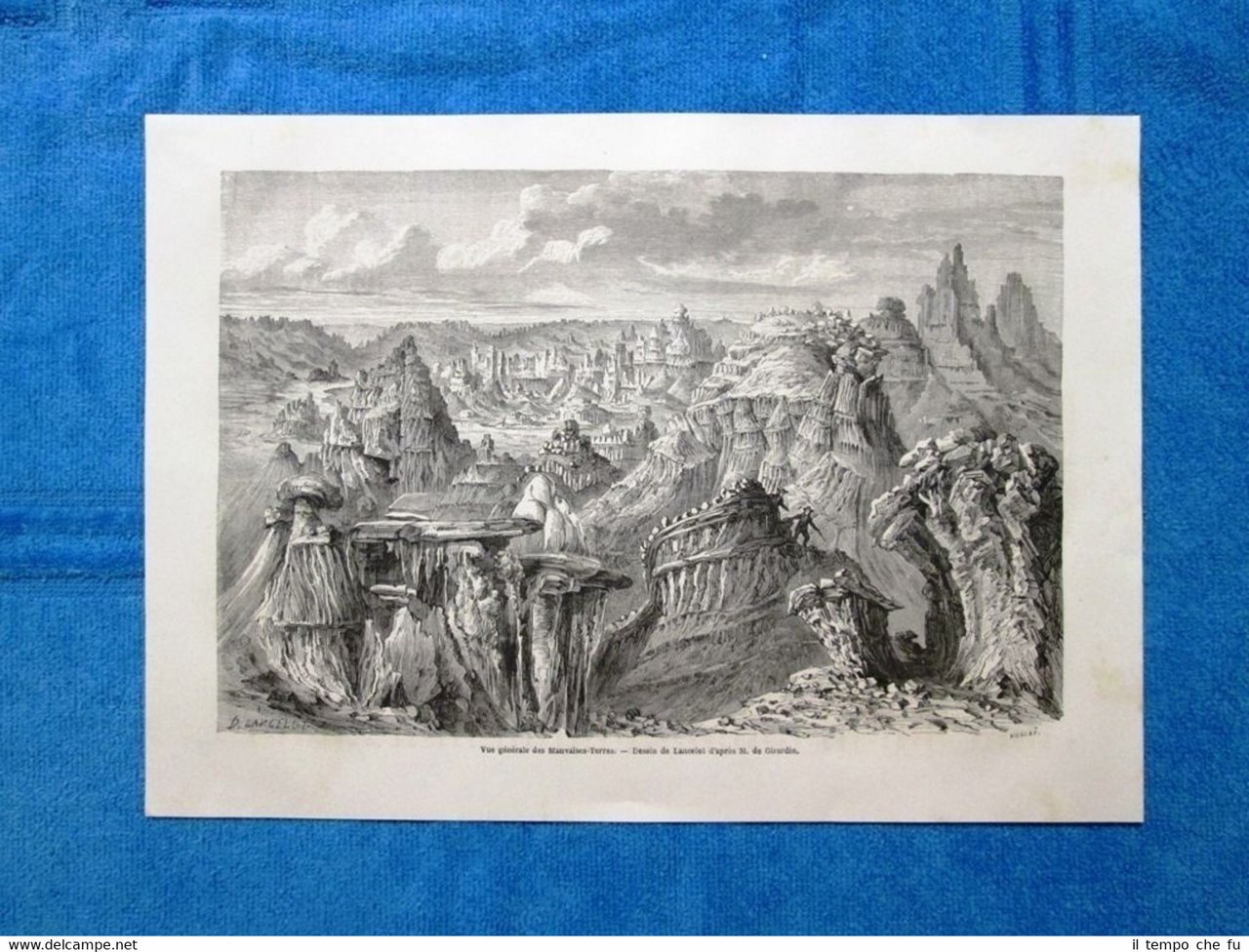 Gravure Année 1864 - Vue des Mauvaises-Terres - Veduta delle … | Immagine principale