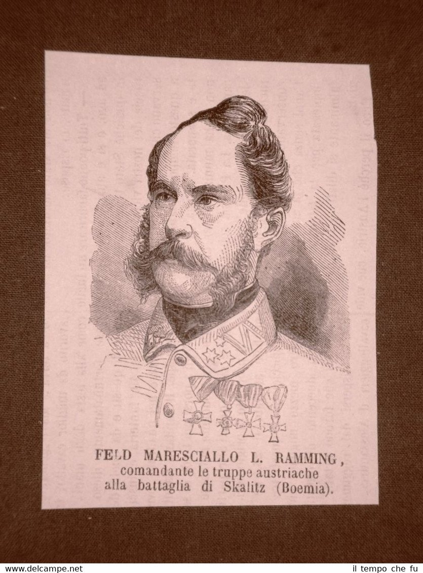 Guerra Austria vs Prussia nel 1866 Feld Maresciallo Ramming nel …