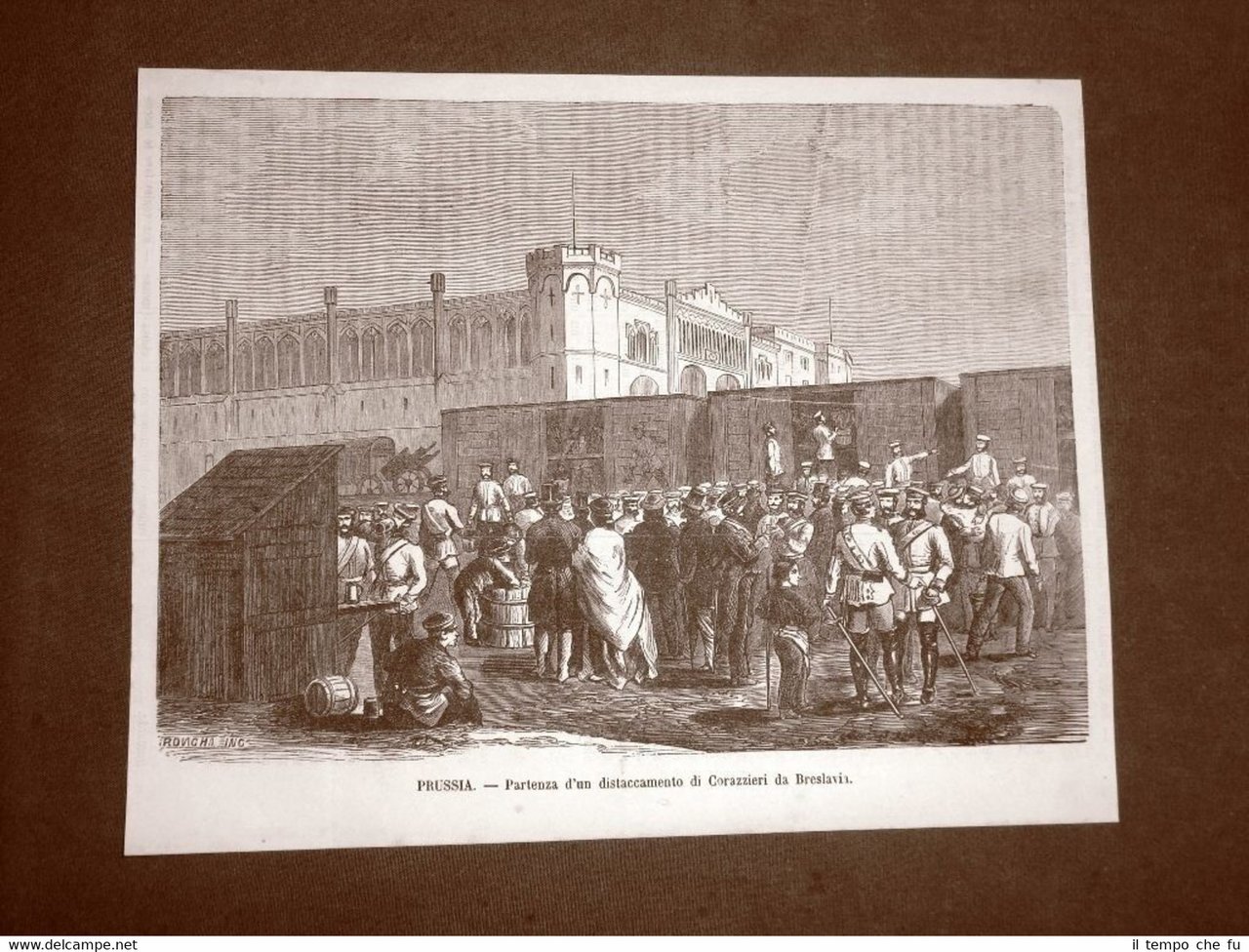 Guerra Austria vs Prussia nel 1866 Partenza di Corazzieri stazione …