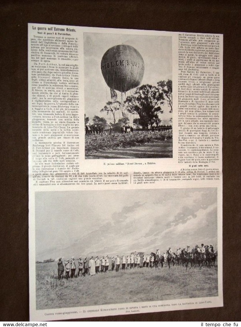 Guerra Russia vs Giappone Generale Kuropatkine Rivista dopo battaglia Liao …