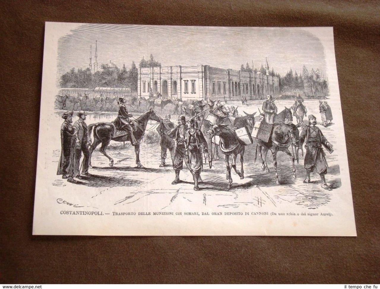 Guerra Russia vs Turchia nel 1877 Costantinopoli Trasporto munizioni con …