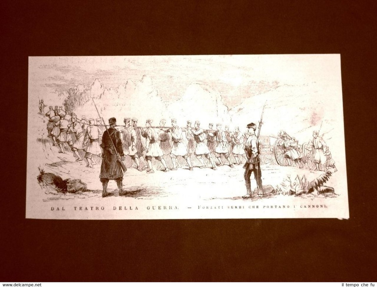 Guerra Serbia vs Turchia nel 1876 Prigionieri di Serbia trasportano …