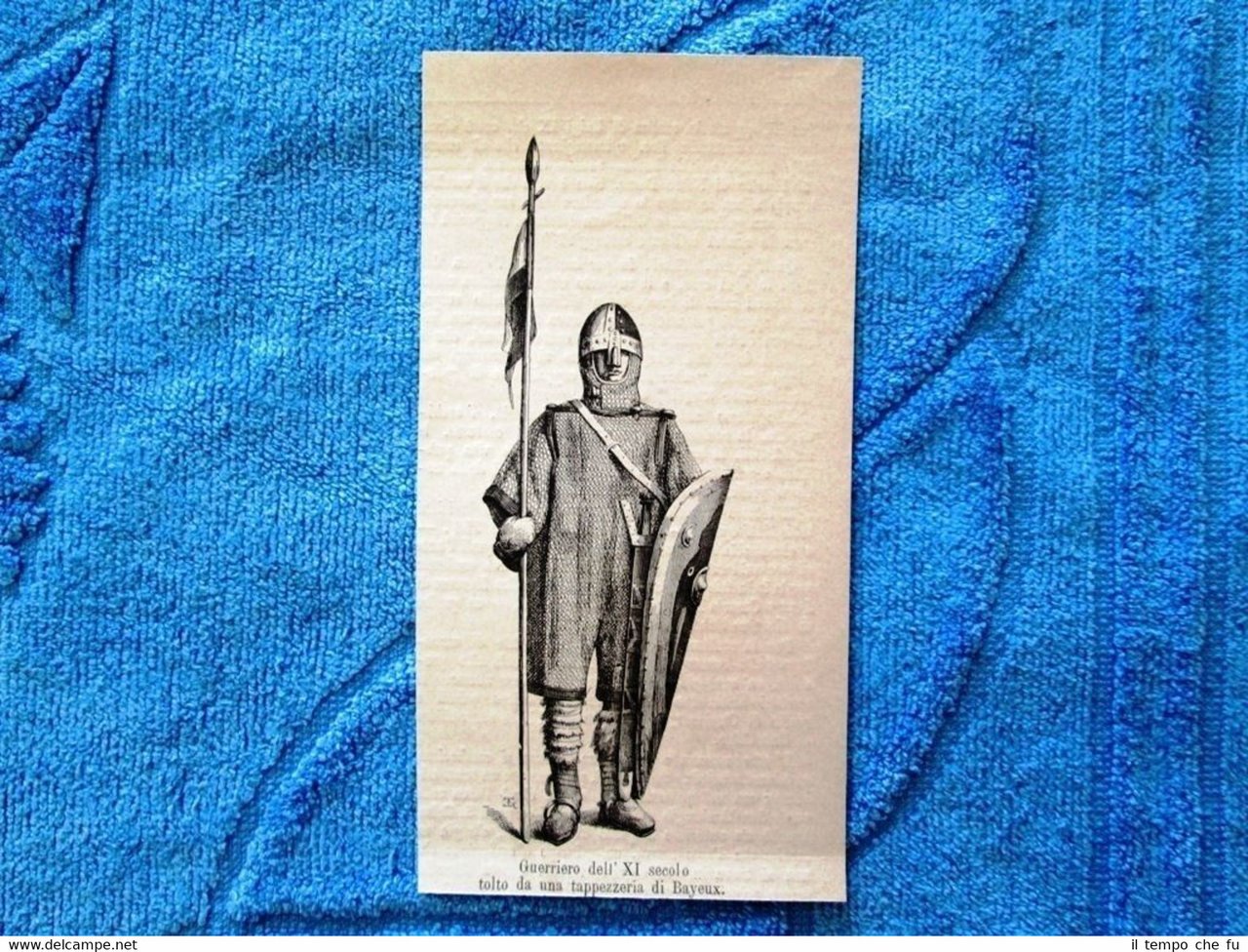 Guerriero del XI secolo tolto da una tappezzeria di Bayeux