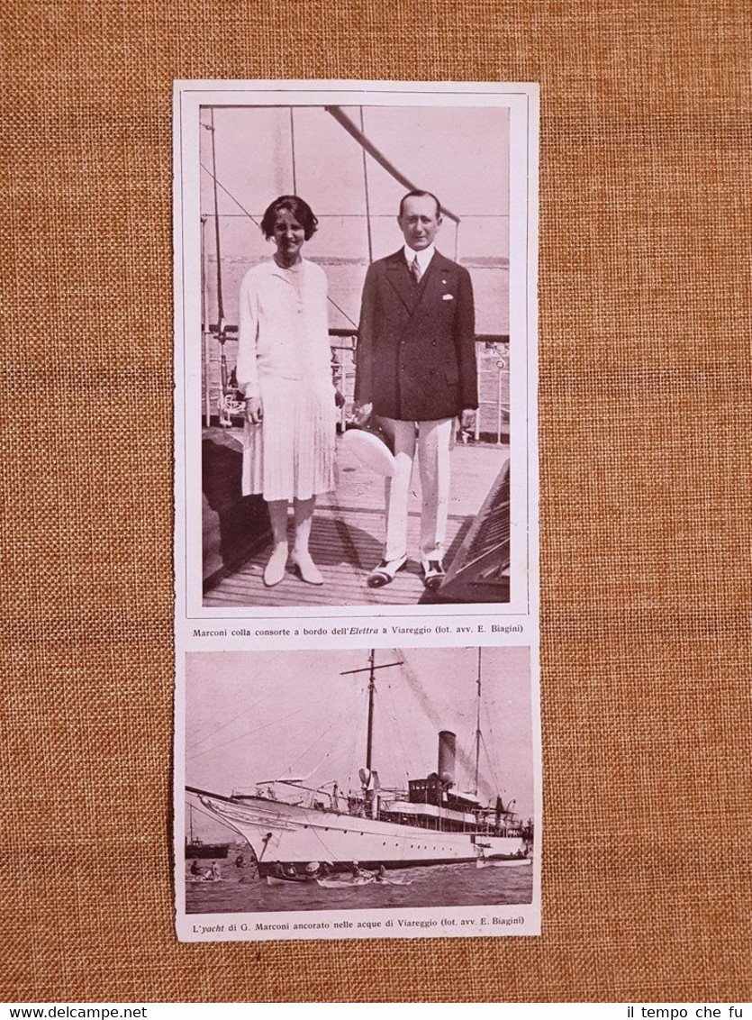 Guglielmo Marconi e la sua consorte sullo yacht Elettra a …
