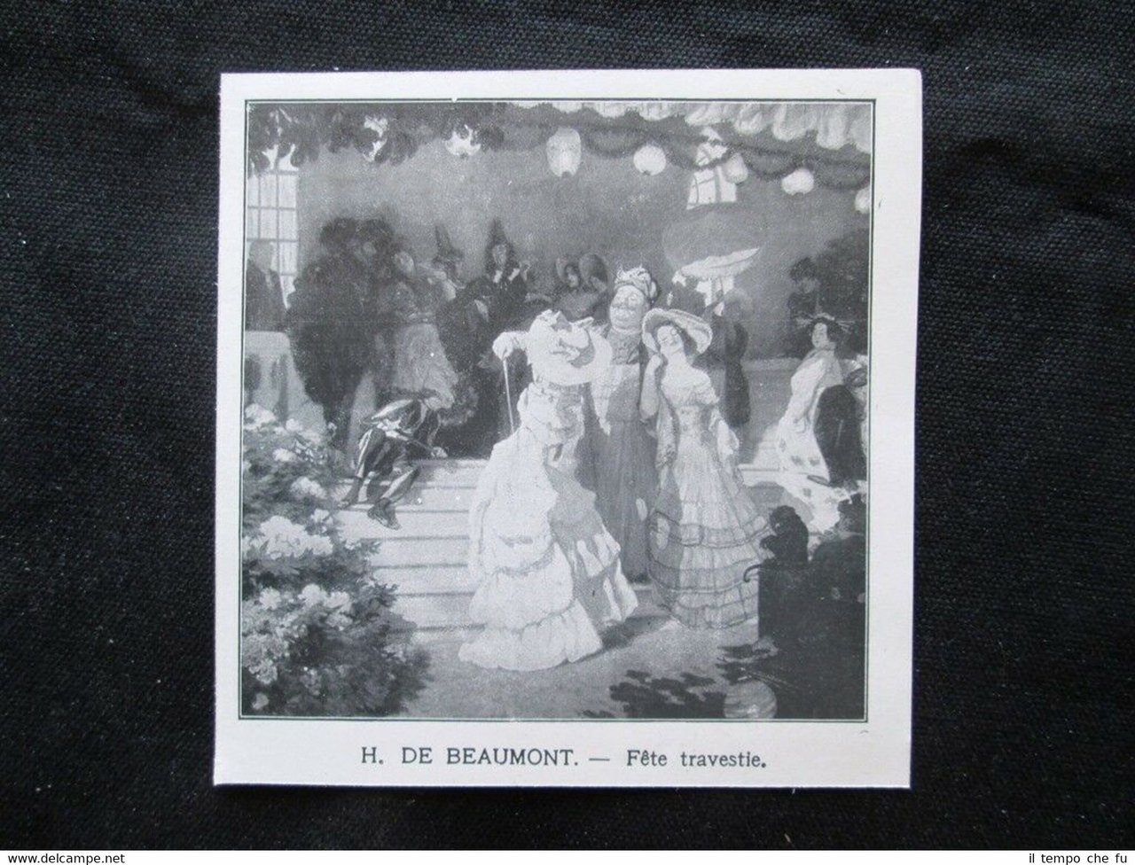 H. de Beaumont - Festa in costume Stampa del 1907