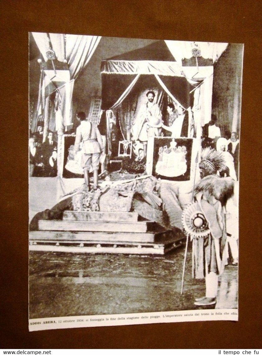 Hailé Selassié o Tafari Makonnen Woldemikael nel 1935 Festa del … | Immagine principale