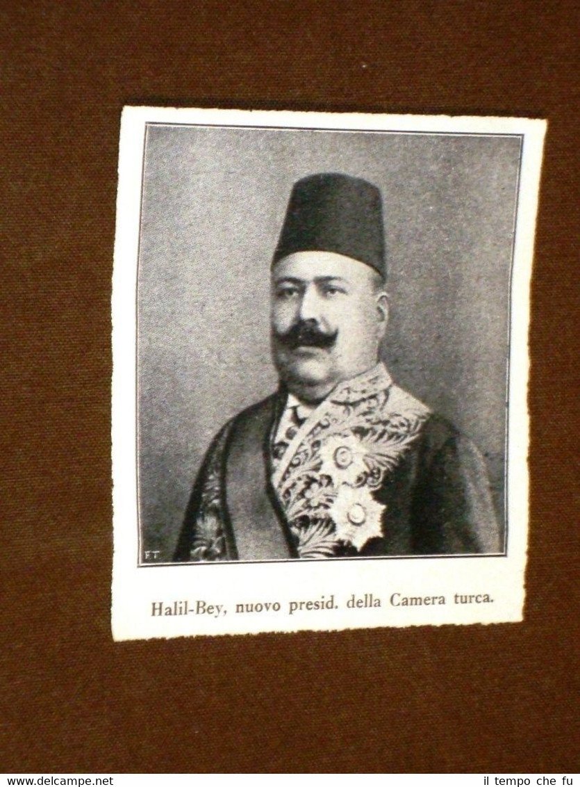 Halil - Bey nel 1918 Presidente della Camera in Turchia