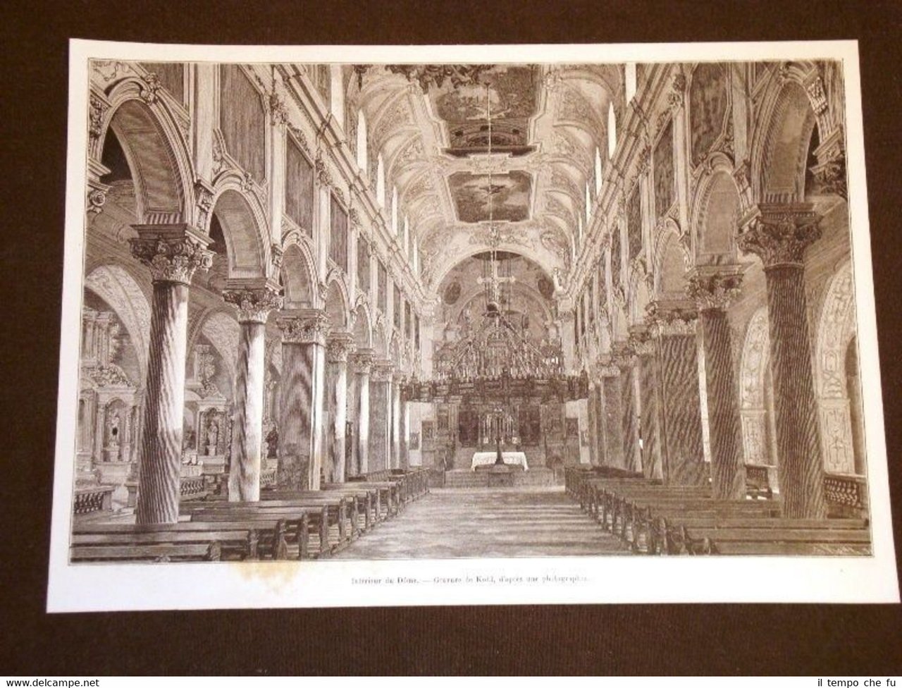Hildesheim nel 1889 Interiur du Dome Interno del Duomo