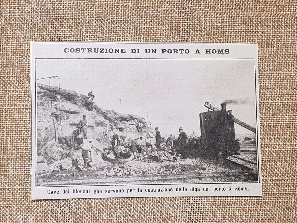 Homs nel 1914 La costruzione della diga nel porto Tripolitania …