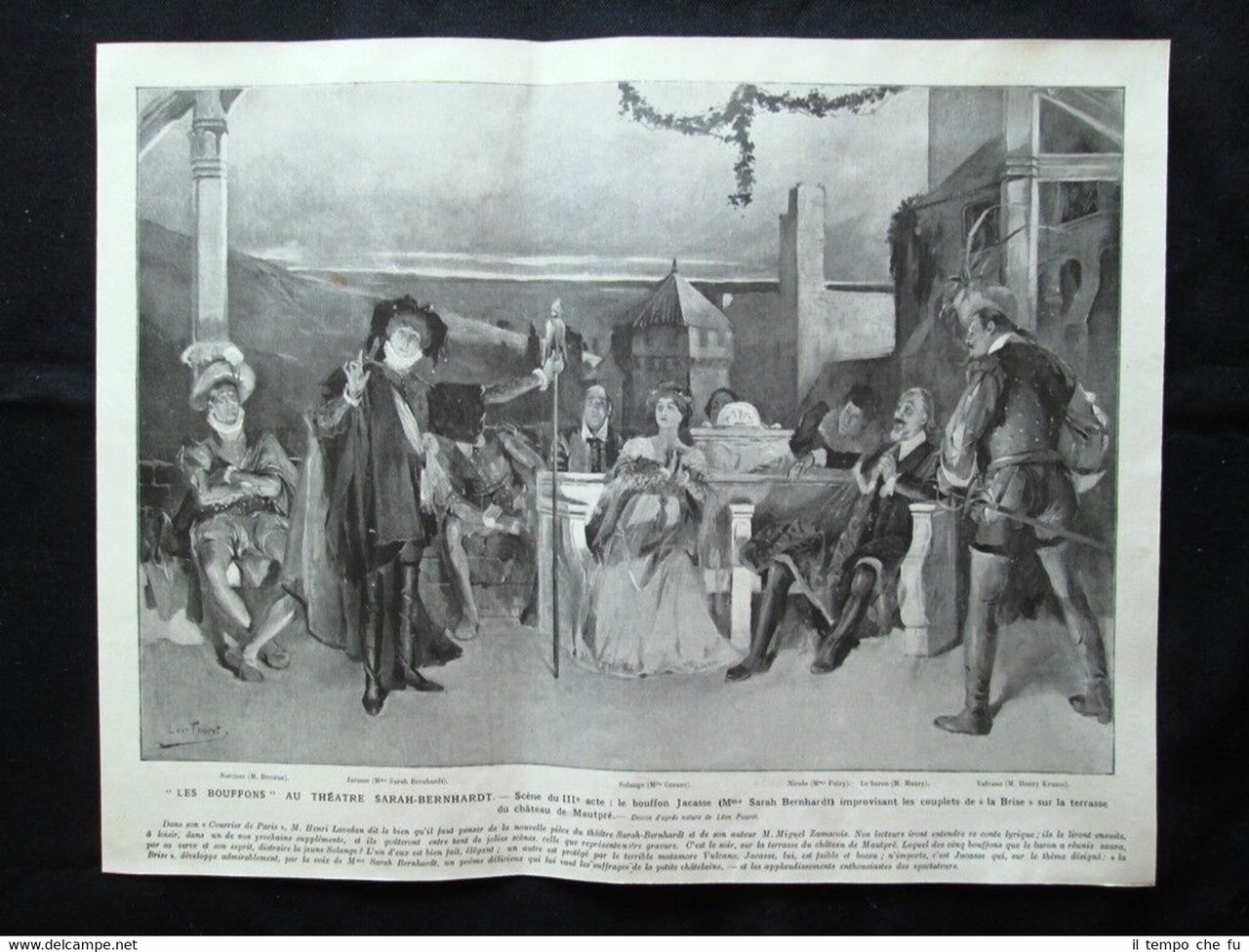 I Buffoni al Teatro Sarah Bernhardt Stampa del 1907 | Immagine principale