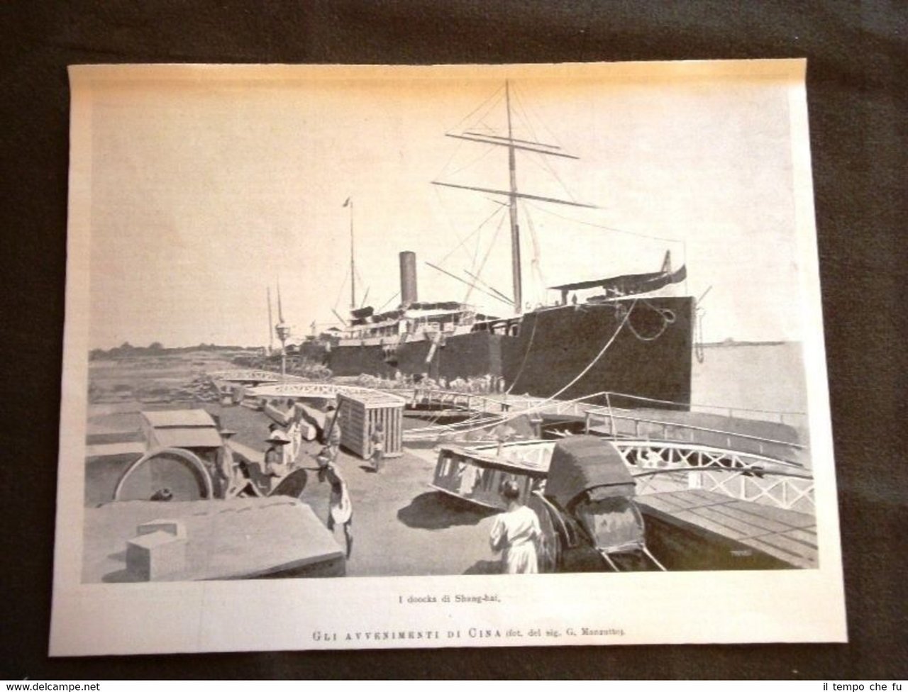 I Doocks di Shang-hai o Shanghai nel 1900 Cina
